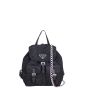 Prada Mini Tessuto Drawstring Convertible Backpack front chain
