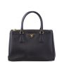 Prada Saffiano Galleria Double Zip Tote Small Front