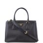 Prada Saffiano Galleria Double Zip Tote Small Front Strap