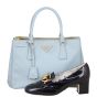 Prada Saffiano Lux Galleria Double Zip Tote Shoe