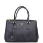 Prada Saffiano Lux Galleria Double Zip Tote Small Front