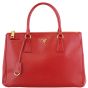 Prada Saffiano Vernice Galleria Medium Double Zip Tote Front