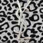 Saint Laurent Small Kate Tassel Glitter Leopard Print Satchel Logo