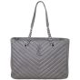 Saint Laurent Matelasse Chevron Monogram Shopping Bag Front