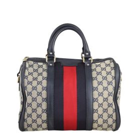 Gucci vintage web boston bag deals