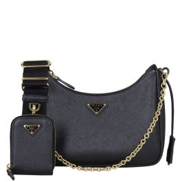 Prada black gold bag sales
