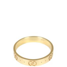 【Gucci】 正規品★ Icon Ring 18K Yellow Gold White Icon 18k ring with gemstones in 18k yellow gold/white