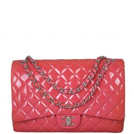 Chanel White Quilted Patent Leather CC Flap Shoulder Bag - Yoogi's