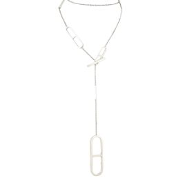 人気定番 Ever Hermes Chaine Necklace Silver Sterling Long d'ancre ネックレス