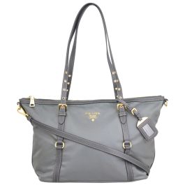 [新品]PRADA 2WAY TESSUTO SAFFIANO FUXIA PRADA Tessuto Nylon Pietre Jeweled Shoulder Bag Fuxia