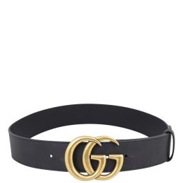 Gucci stripe belt with double g and crystals 2025