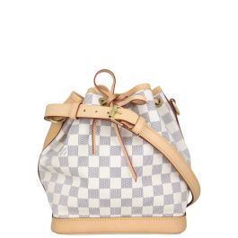 Authentic Louis Vuitton Noe Bucket Bag. Damier Azur Pattern Coated