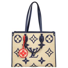 Louis Vuitton 2021 Monogram Giant Raffia OnTheGo MM - Neutrals Totes,  Handbags - LOU779899