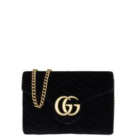 Gucci velvet chain bag shop