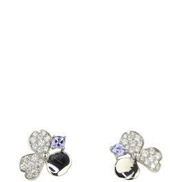 Tiffany Co Paper Flowers Platinum Tanzanite Stud Earrings
