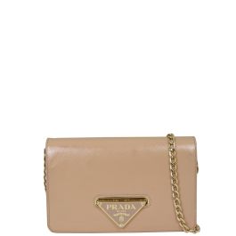 最も  Vernice Saffiano Prada Flip Bag Chain Lock トートバッグ