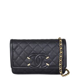 CHANEL✨CC FILIGREEシリーズ ミニウォレット お洒落☆】CHANEL 折りたたみ財布 CHANEL】CC FILIGREE