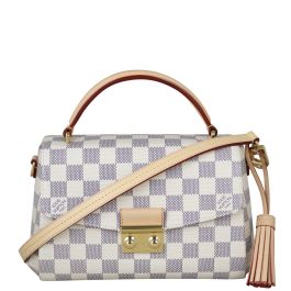 Louis Vuitton Damier Azur Braided Croisette Rose Bag