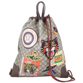 Gucci Courrier Soft GG Supreme Drawstring Backpack