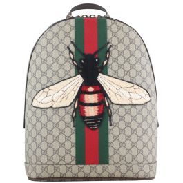 Gucci Web Animalier Backpack with Bee