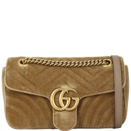 Gucci marmont shop taupe velvet