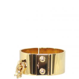 Louis Vuitton Lock Me Manchette Cuff Bracelet Fur and Metal MP1355