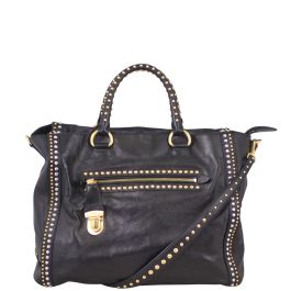 Prada Glace Calf Studded Tote