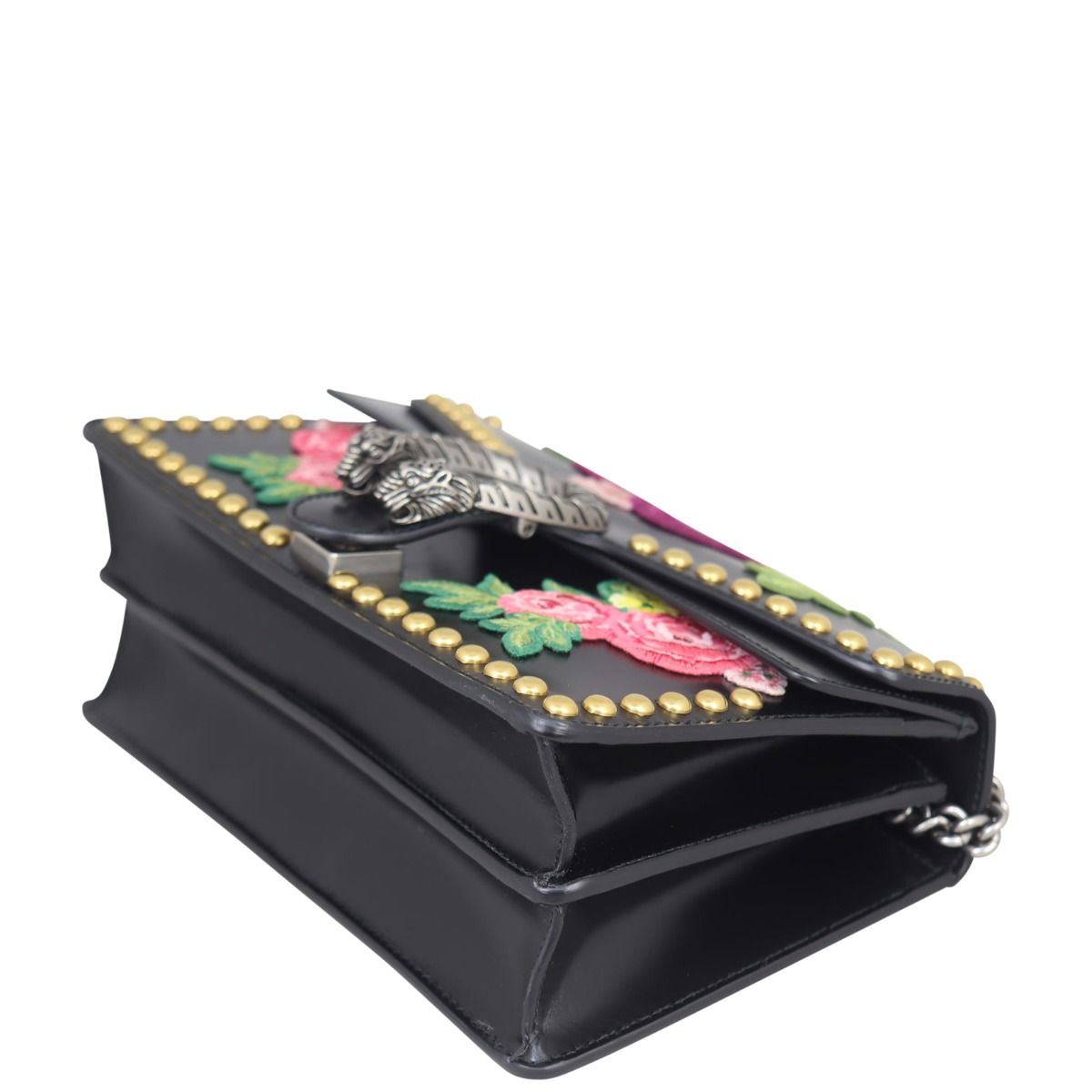 Gucci Floral Embroidered Studded Dionysus Small Shoulder Bag