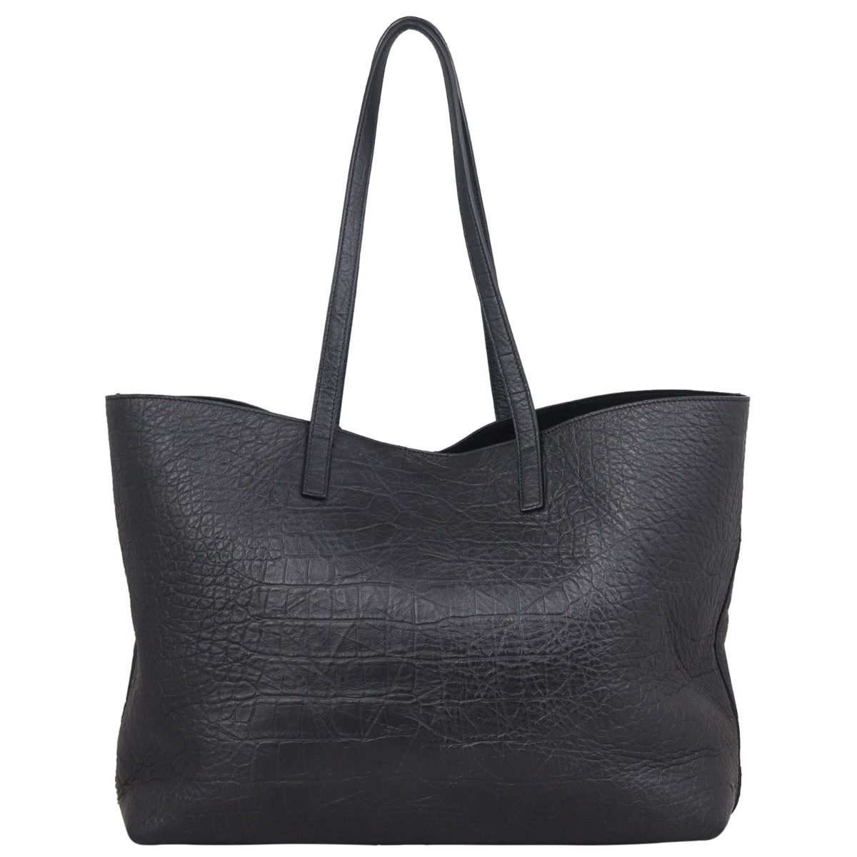 Saint laurent croc embossed tote discount