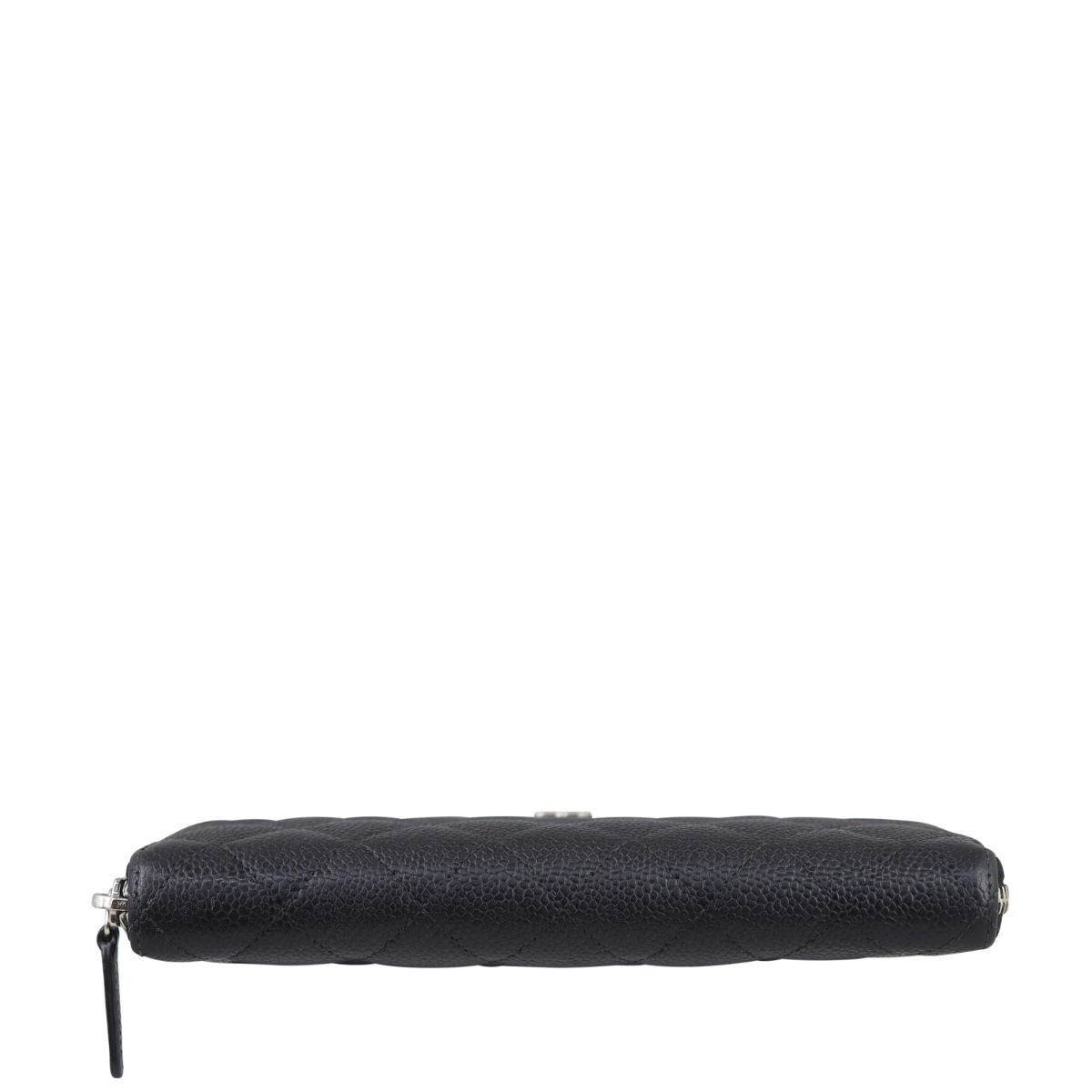 Chanel Classic Long Zipped Wallet | Silver Hardware