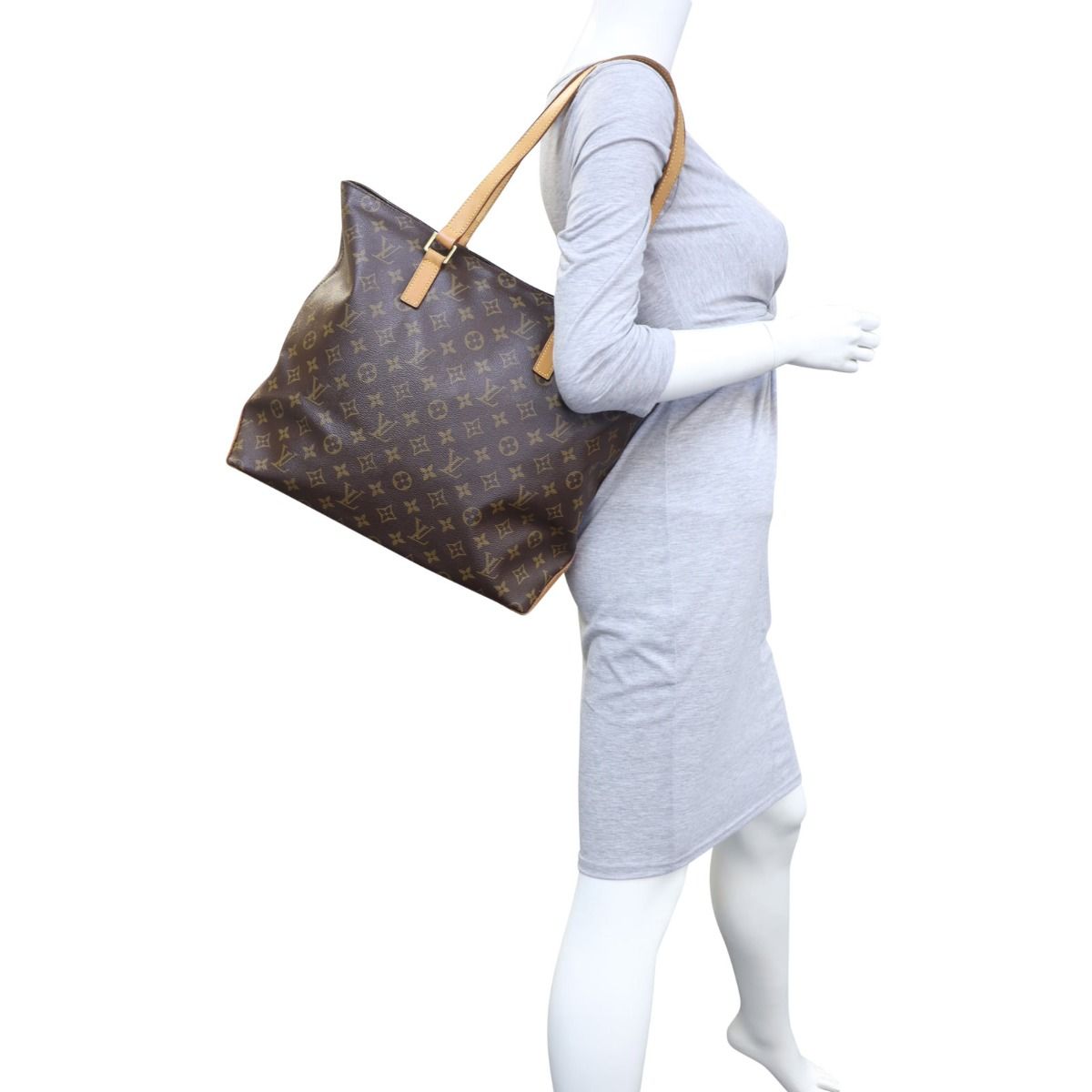 Louis Vuitton Brown Monogram Cabas Mezzo Cloth ref.971940 - Joli