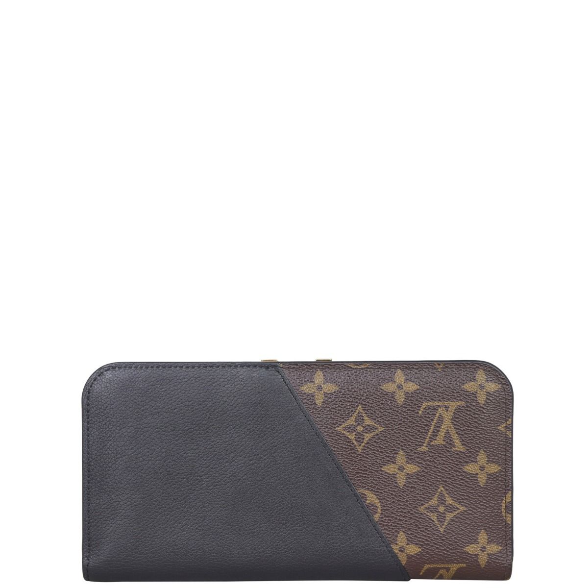 Louis Vuitton Kimono wallet Black Leather & Monogram Canvas