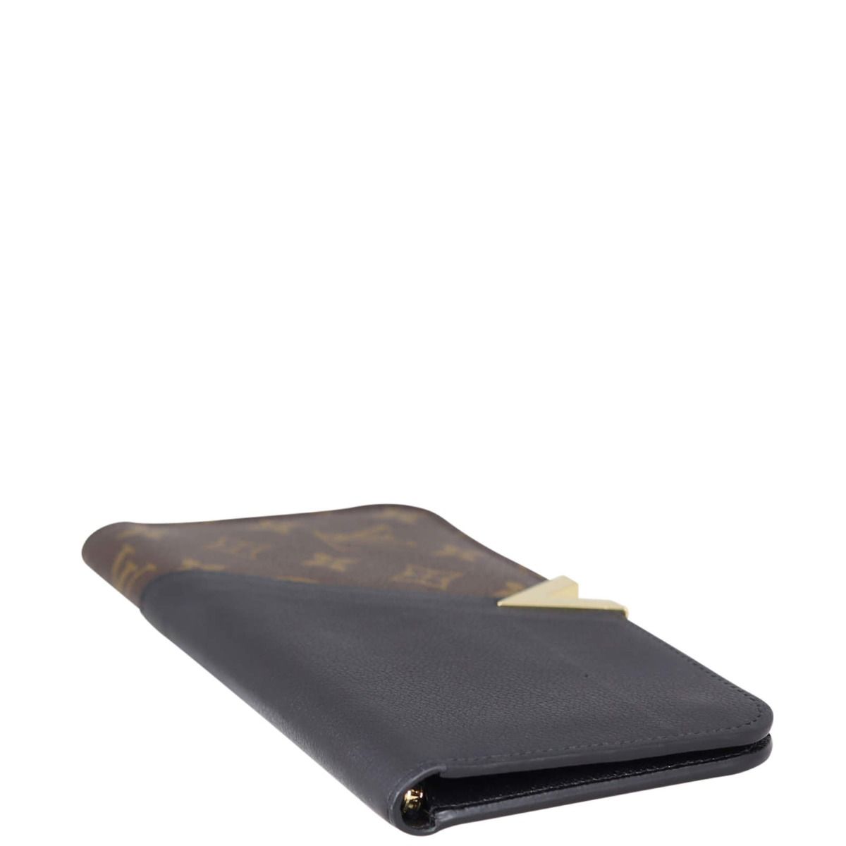 Louis Vuitton Monogram Noir Porofeuil Kimono Flap Long Wallet