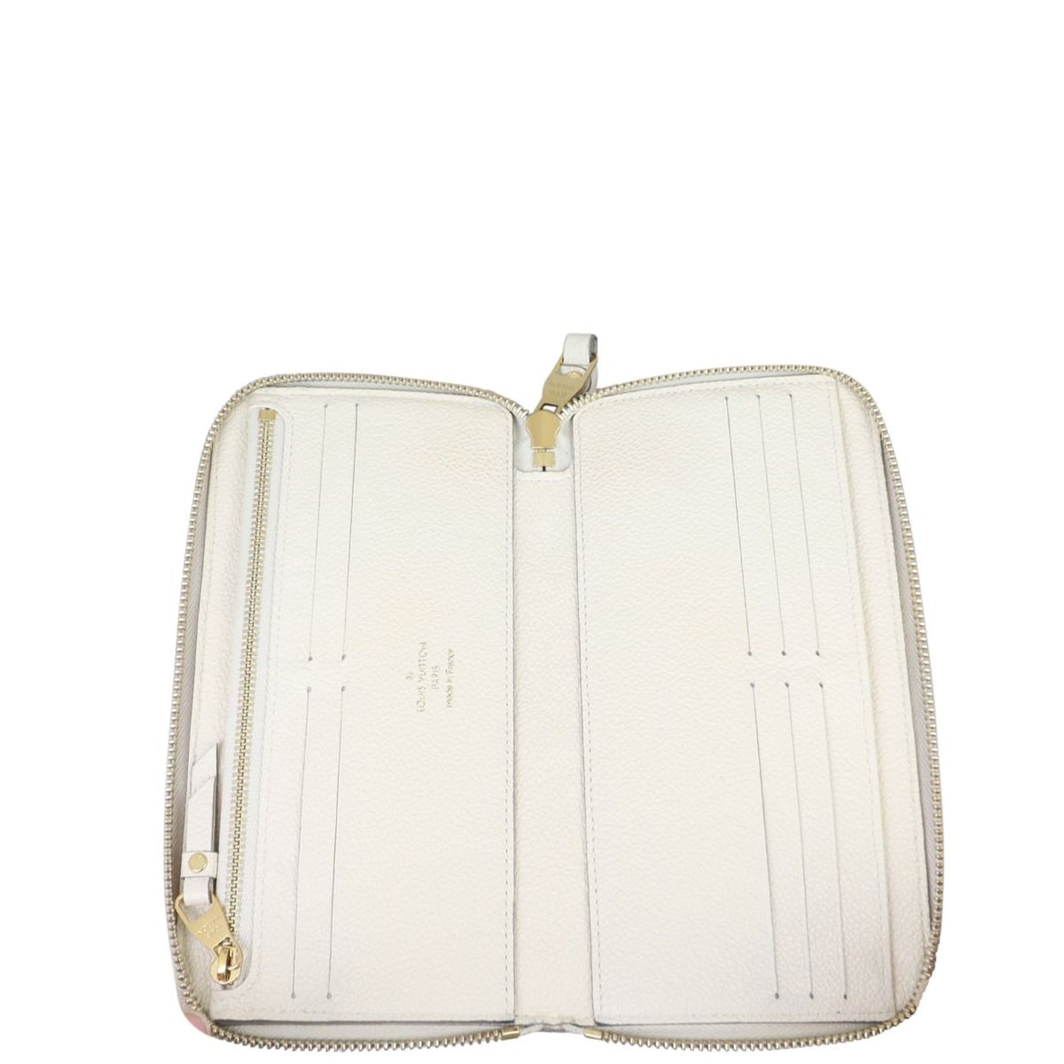 Louis Vuitton LV Zippy vertical wallet White Leather ref.182204