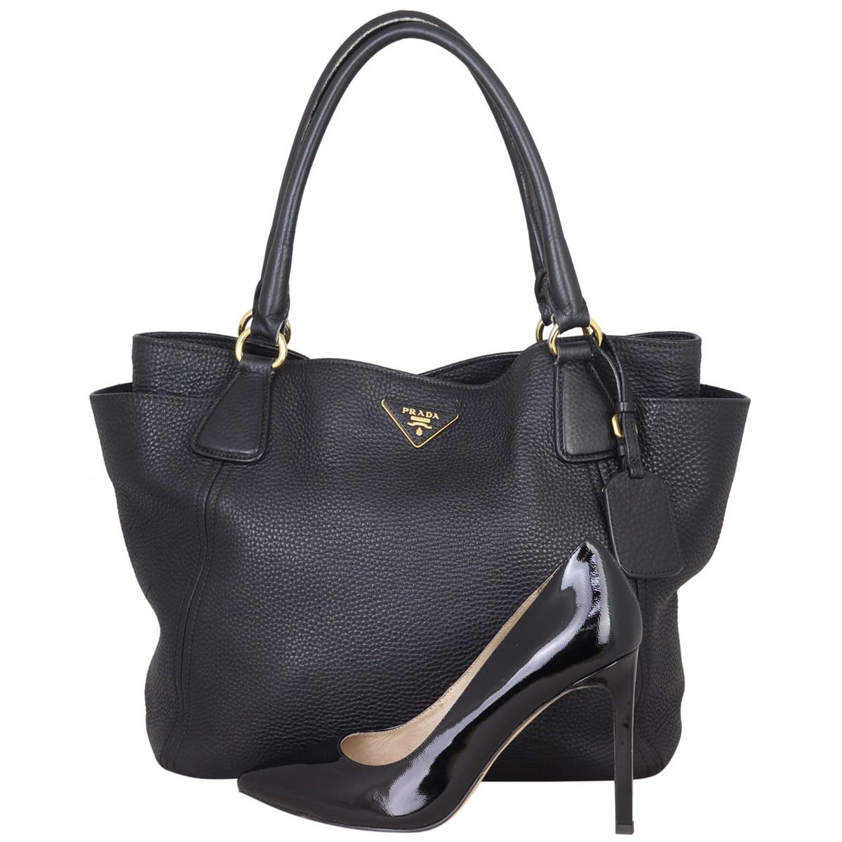 Prada Vitello Daino Side Pocket Tote
