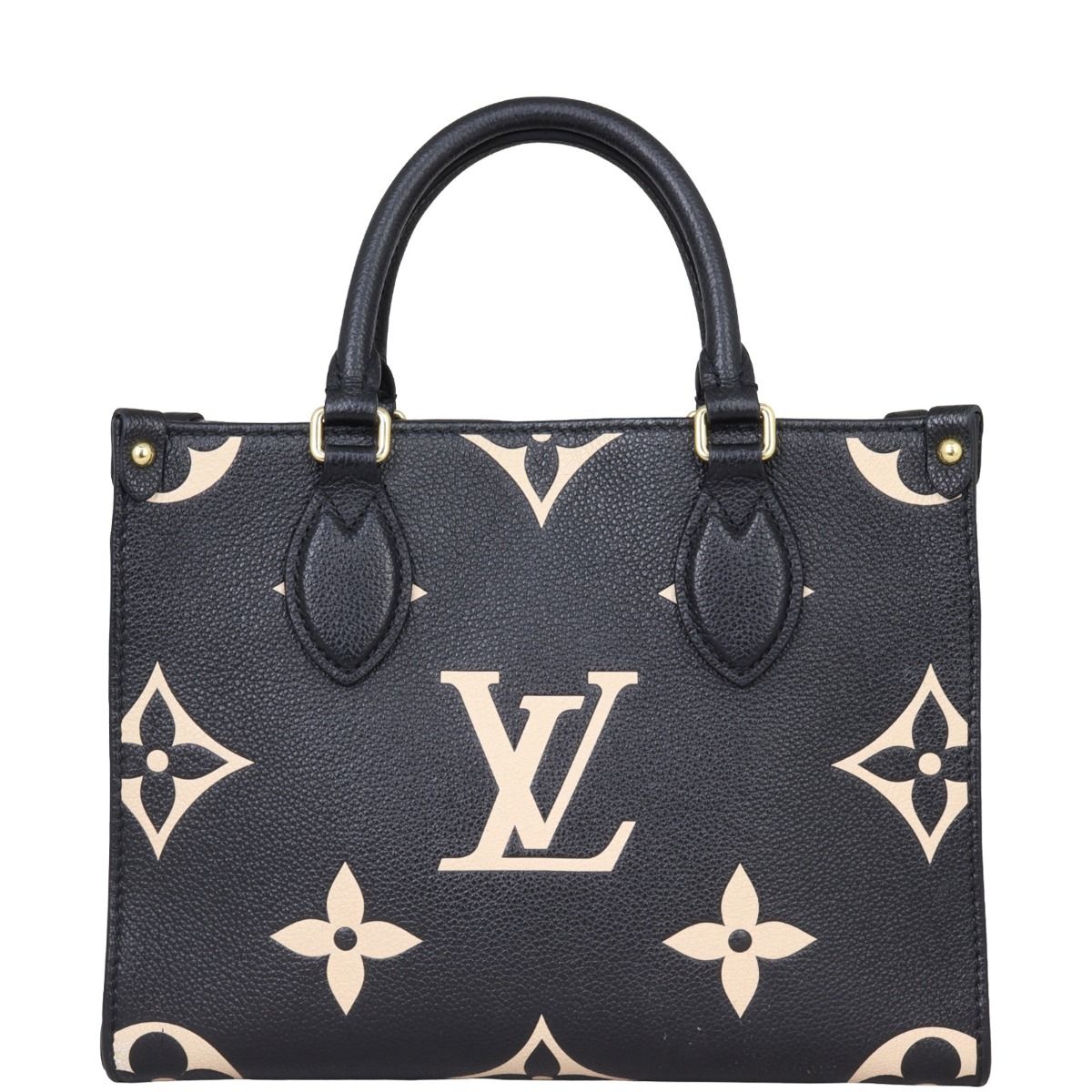 Louis Vuitton Black, Pattern Print Monogram Giant Empreinte Carryall PM w/Pouch