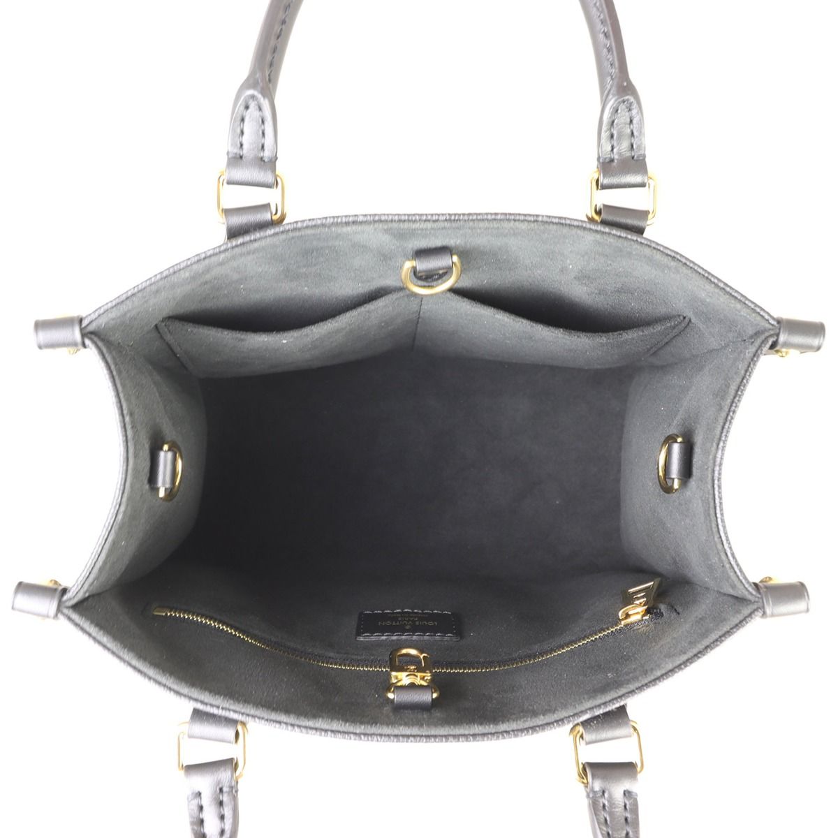 Louis Vuitton OnTheGo PM Monogram Empreinte Tote Shoulder Bag Black