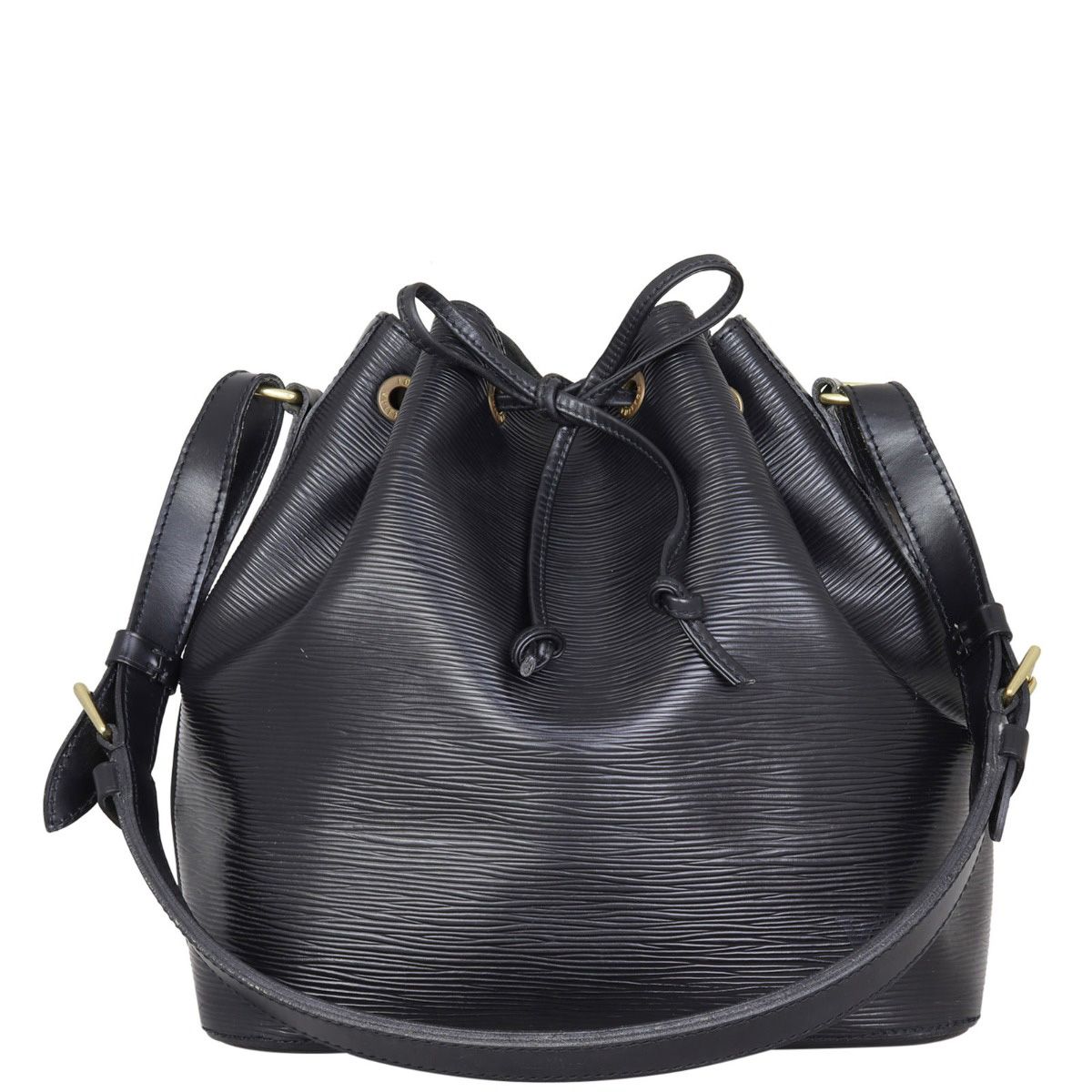 Louis Vuitton, Bags, Louis Vuitton Petit Noe Black Epi Leather Bucket Bag