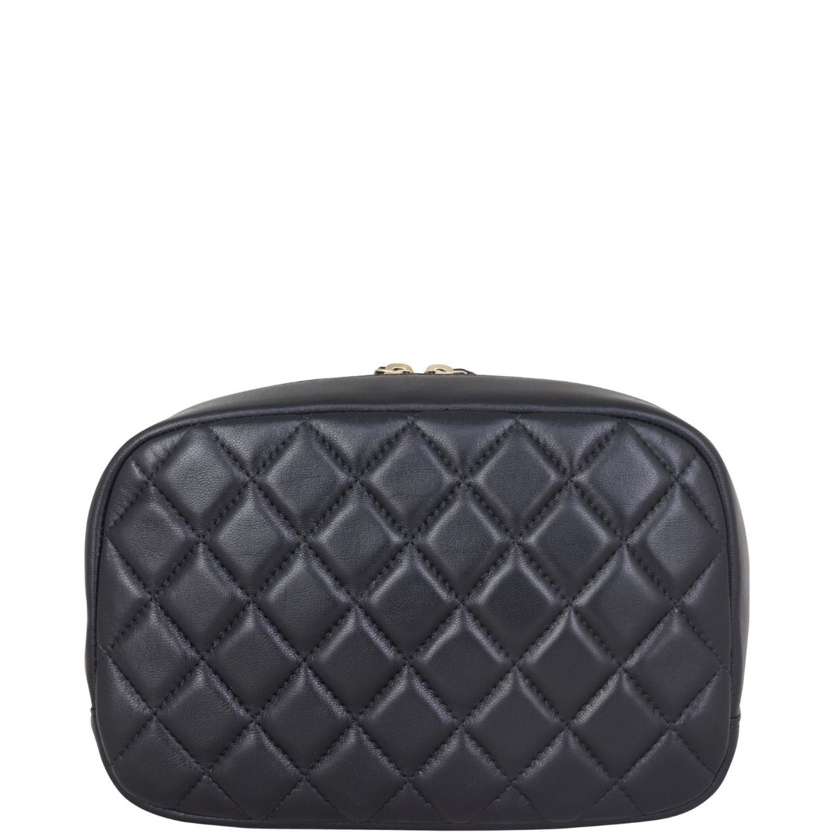 Chanel Quilted Cosmetic Case Medium Black