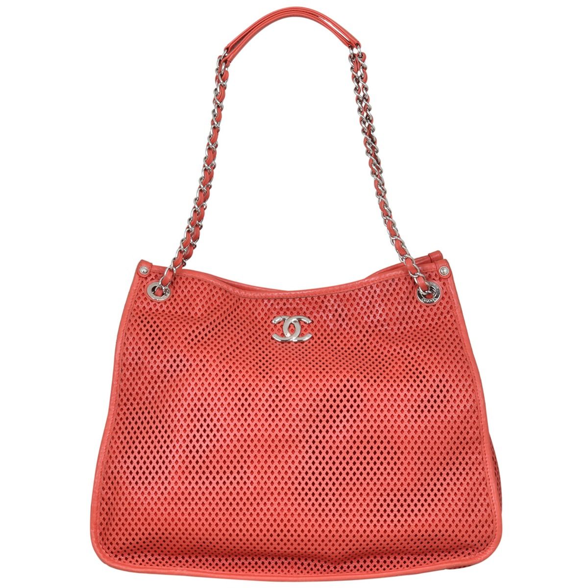 Chanel Perforated Leather CC Logo Tote Blue - Luxury In Reach