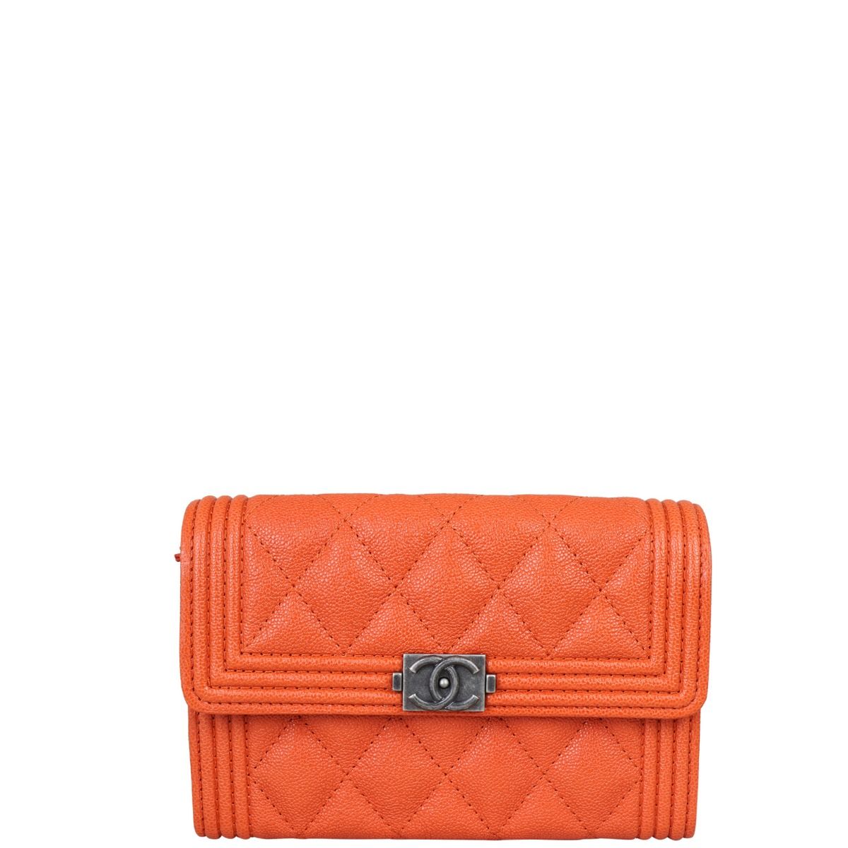 Chanel Wallet on Chain Quilted Caviar Ruthenium Blue - US