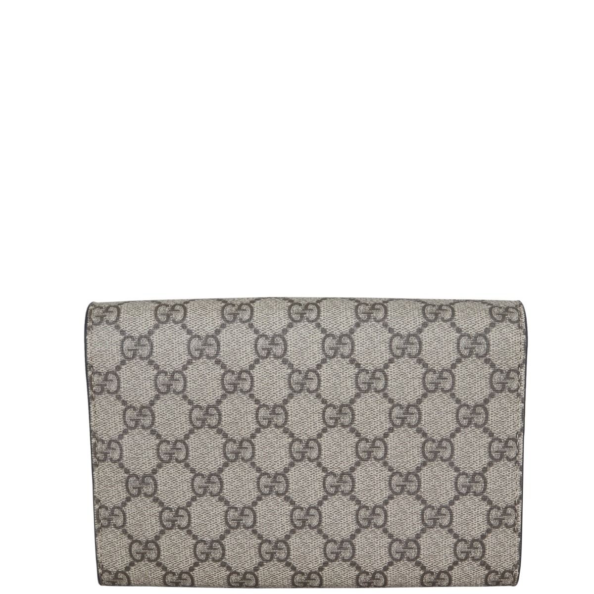 Gucci ophidia gg supreme canvas flap wallet on chain sales