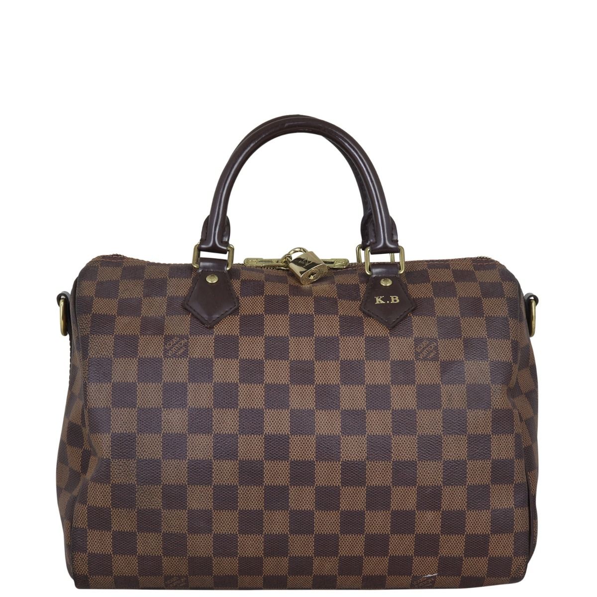 Brown Louis Vuitton Damier Azur Speedy 25 Boston Bag