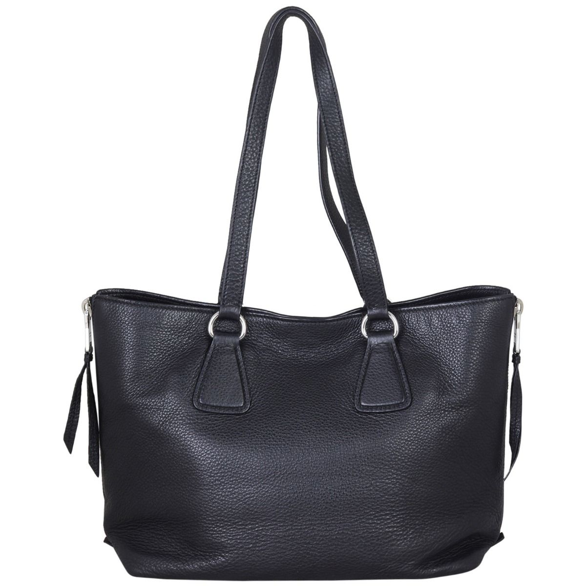 Prada daino side zip leather shopper best sale
