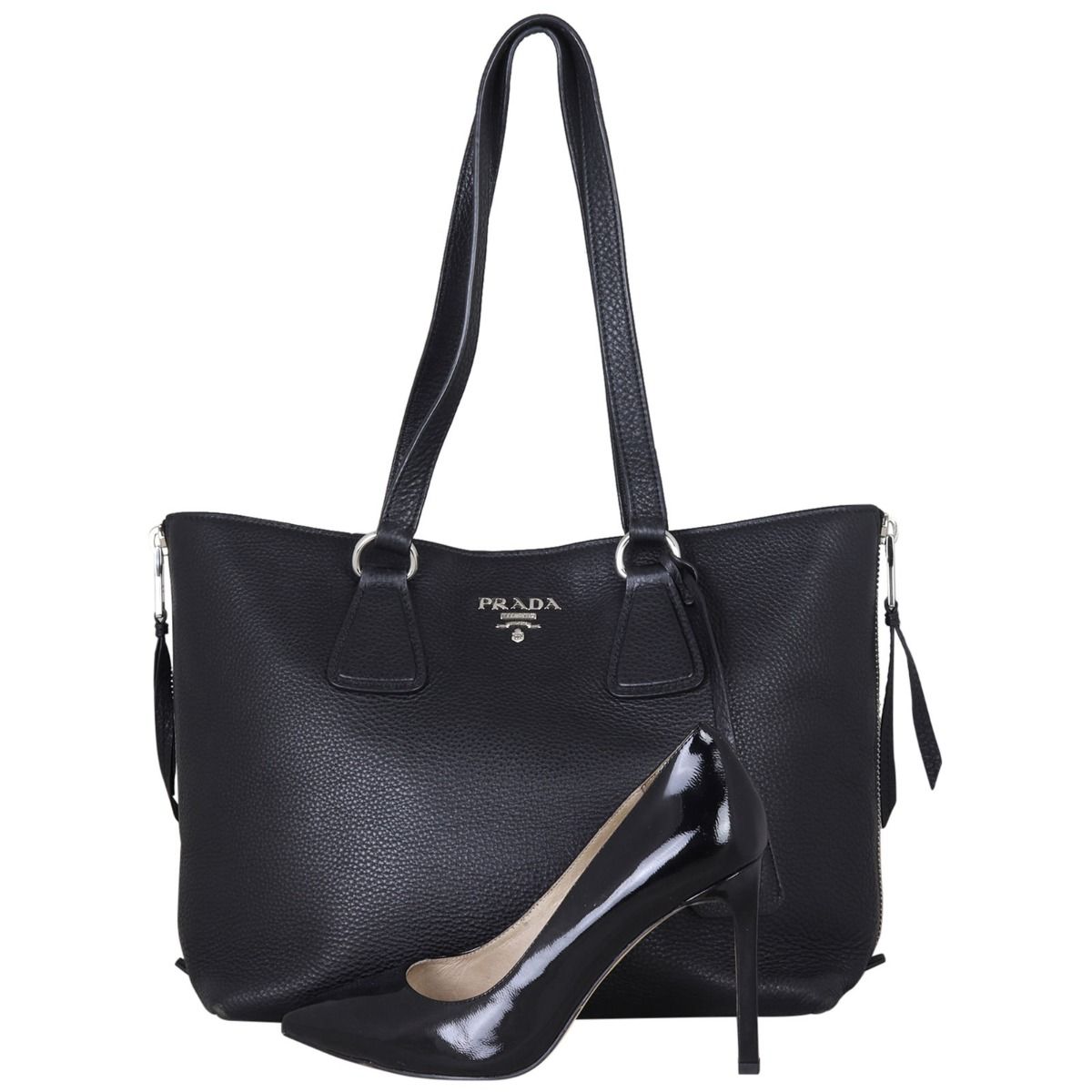 Prada Vitello Daino Zip Tote