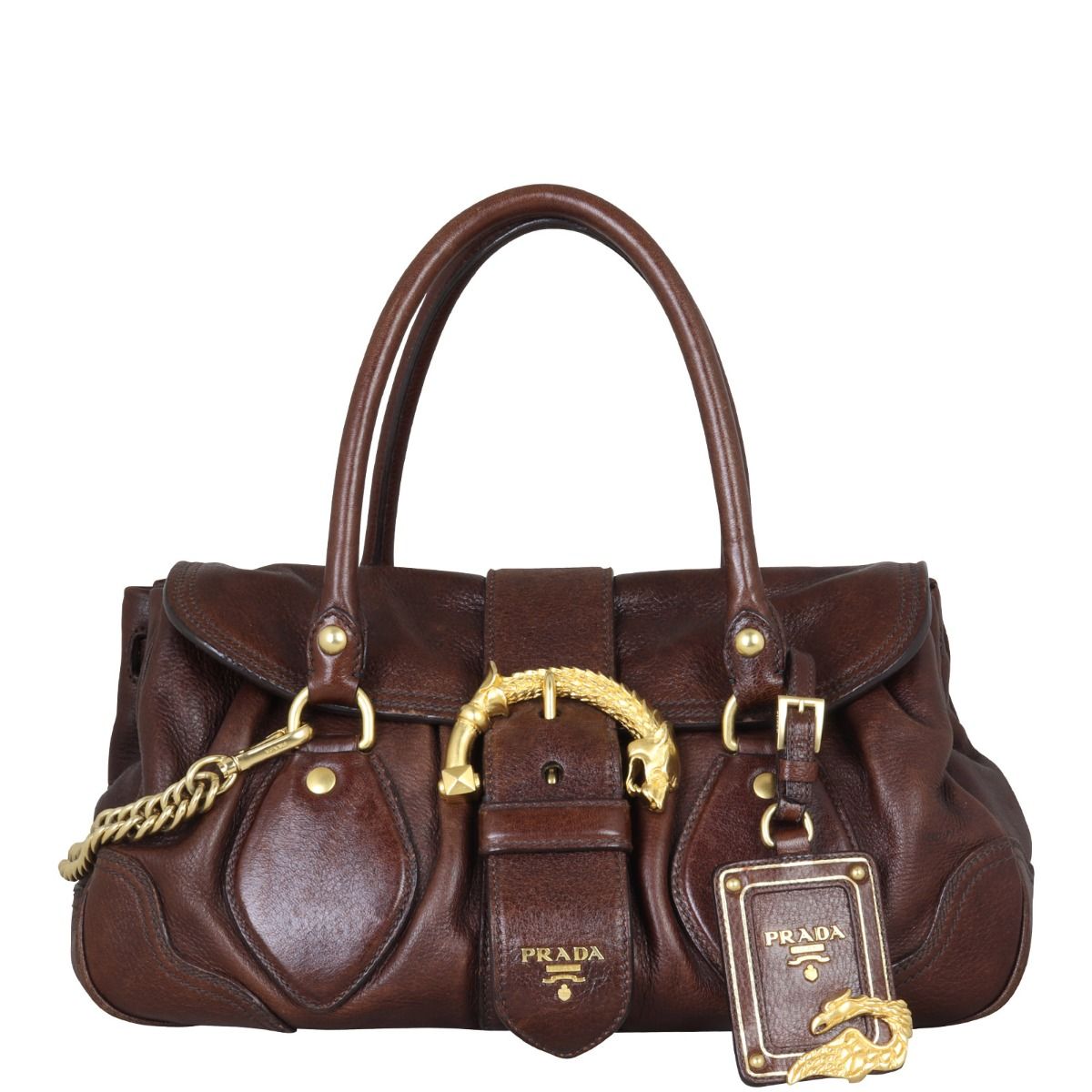 Prada Cervo Dragon Satchel