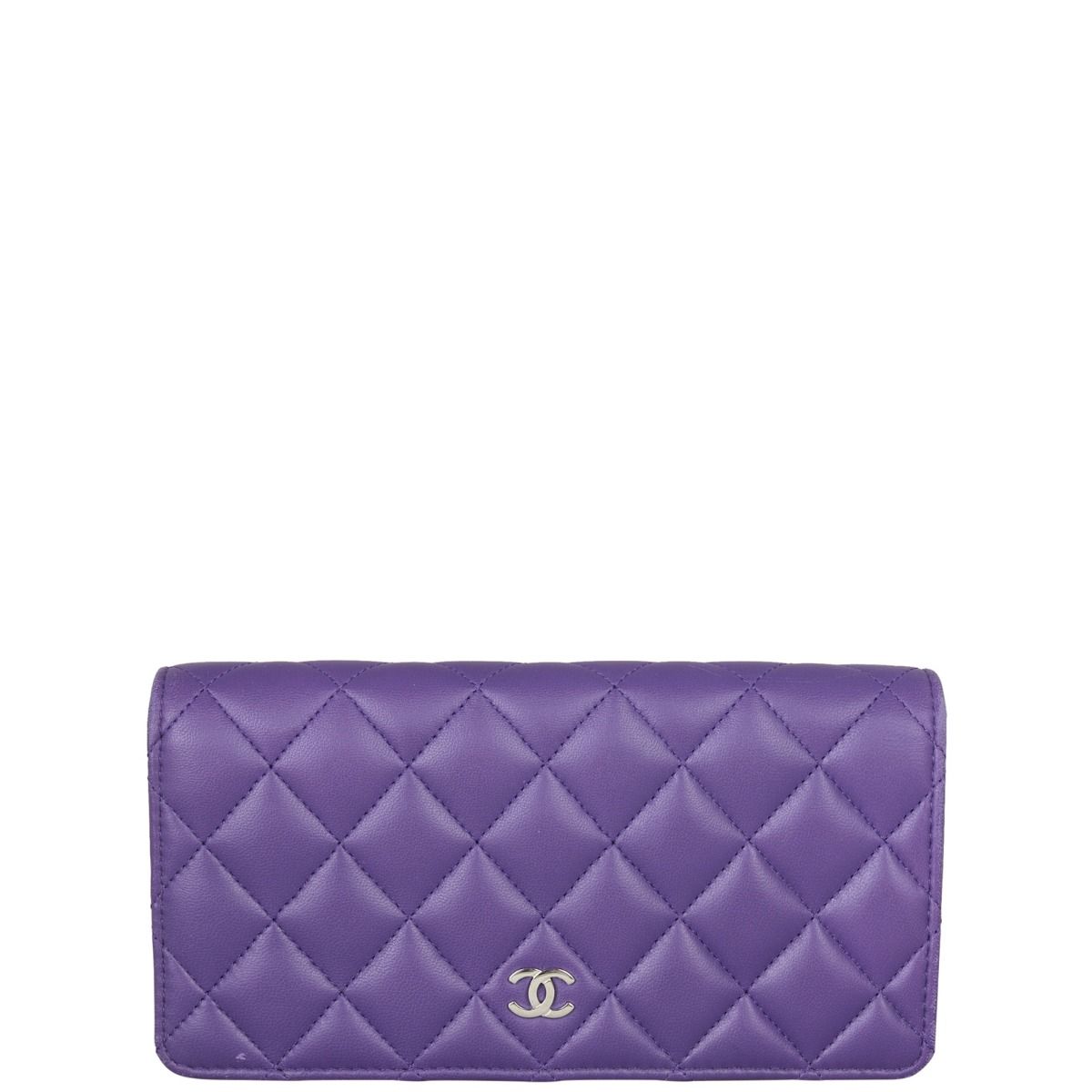 Chanel Classic CC Yen Wallet Purple