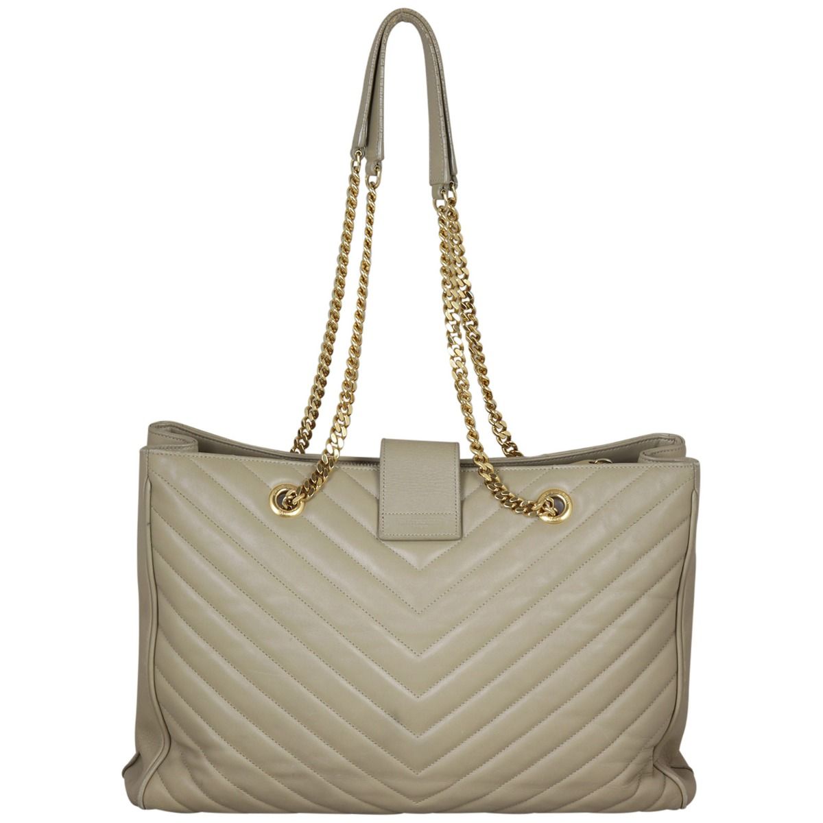 Saint Laurent Chevron Shopping Tote