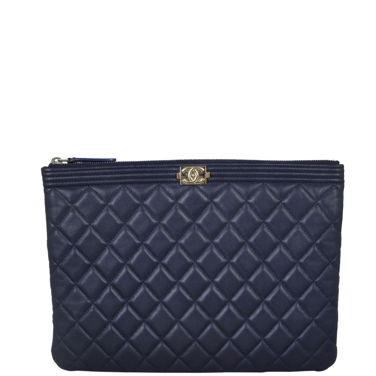 Chanel Boy O Case Navy Blue