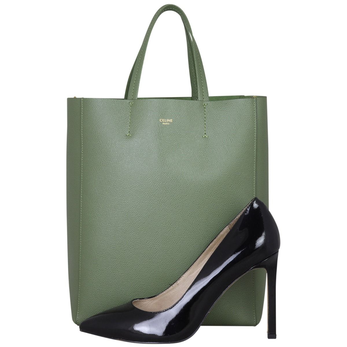 Small cabas in grained calfskin hot sale